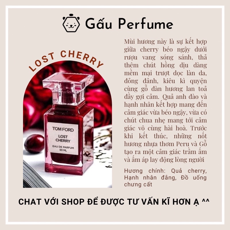Mẫu thử nước hoa lost cherry 10ml chính hãng