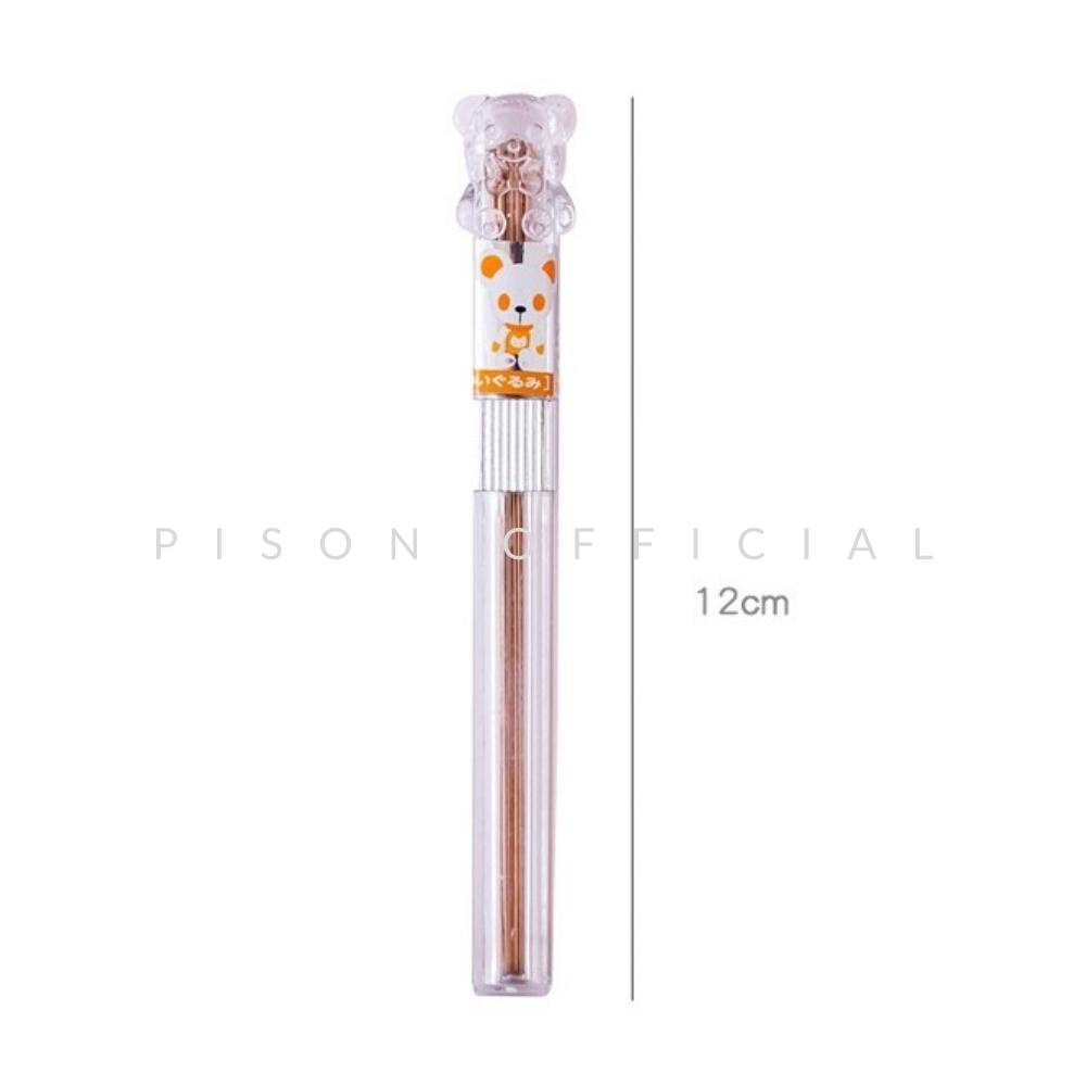 Hộp ruột bút chì bấm 2B 0.7mm hình Gấu Pison - RBC001 - 1 cái