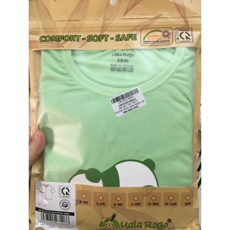 UALAROGO Bộ CV dài tay Panda