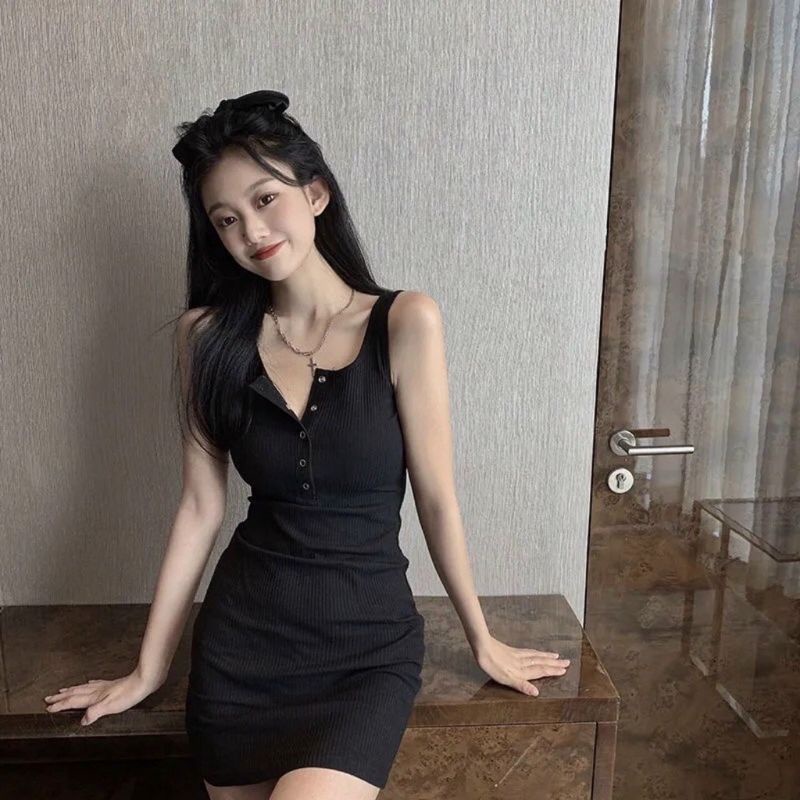 Đầm body nút bấm hàng đẹp PC