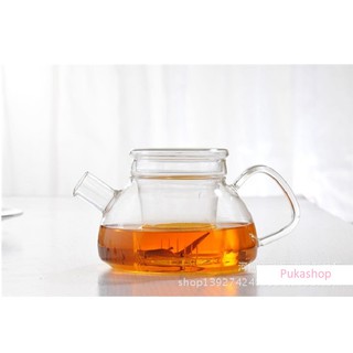 Ấm pha trà thủy tinh có lõi lọc nắp thủy tinh chịu nhiệt size 800ml A005