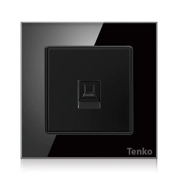 Ổ Mạng LAN Âm Tường Cat5e Cat6 Cao Cấp Mặt Kính Cường Lực - Hàng Chính Hãng Tenko