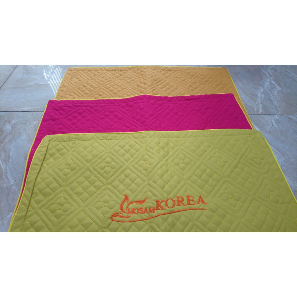 01 vỏ gối cotton cao cấp (50x70cm) thêu vi tính, chần bông y trong hình