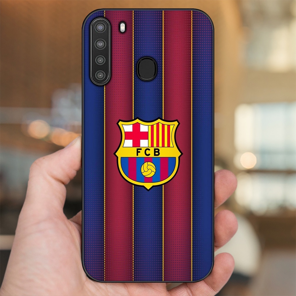 Ốp lưng Samsung A21 viền đen in hình Barcelona Barca