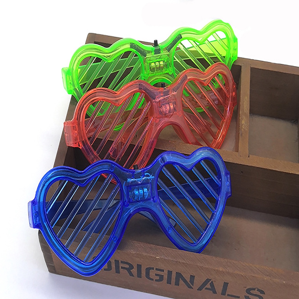 Mắt Kính Đèn Led 3d Gọng Trái Tim Rapper Đi Bar Giá Rẻ Quẩy Edm Nhiều Màu Nhấp Nháy Độc Đáo Phong Cách Retro Đi Bar