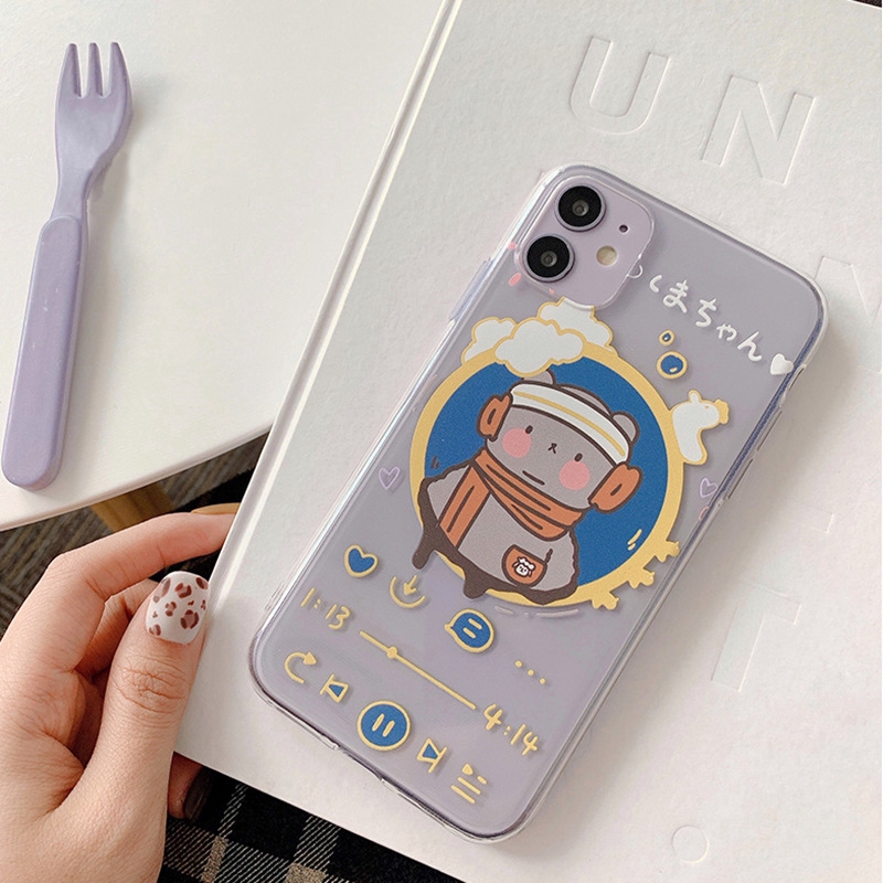 Ốp điện thoại trong suốt xinh xắn cho iPhone 11pro 7 / 8plus x r xsmax | BigBuy360 - bigbuy360.vn