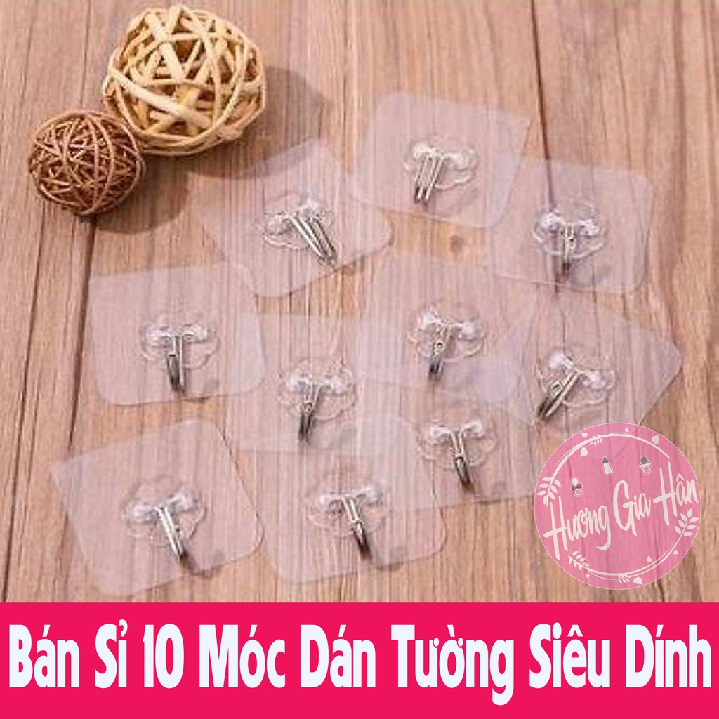 Bán sỉ 10 móc dán tường siêu dính, siêu chắc