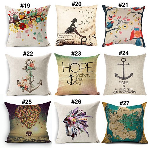 Vỏ gối tựa in hình động vật / mỏ neo dễ thương