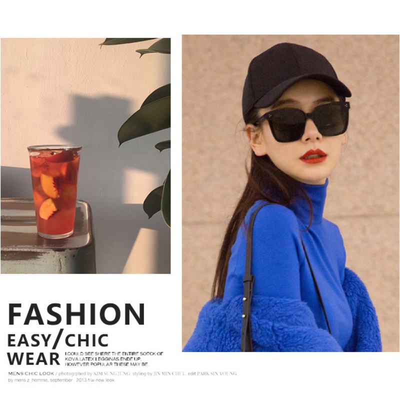 Kính mát gọng lớn nhiều màu sắc trong suốt phong cách Hàn Quốc thời trang dành cho cả nam và nữ