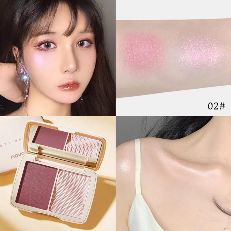 [Hàng mới về] Phấn Highlight Và Tạo Khối Novo 2 Trong 1 Tông Nhũ Và Lì Trang Điểm Lâu Trôi | BigBuy360 - bigbuy360.vn