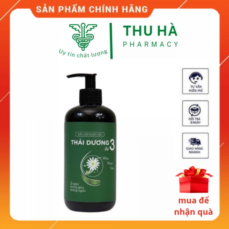 [ Chai 480ml] Dầu gội thảo dược THÁI DƯƠNG 3 dưỡng tóc giảm rụng tóc, sạch gàu ngứa hiệu quả chai 480ml