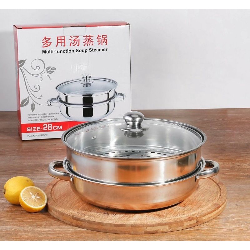 Nồi hấp inox 2 tầng cao cấp