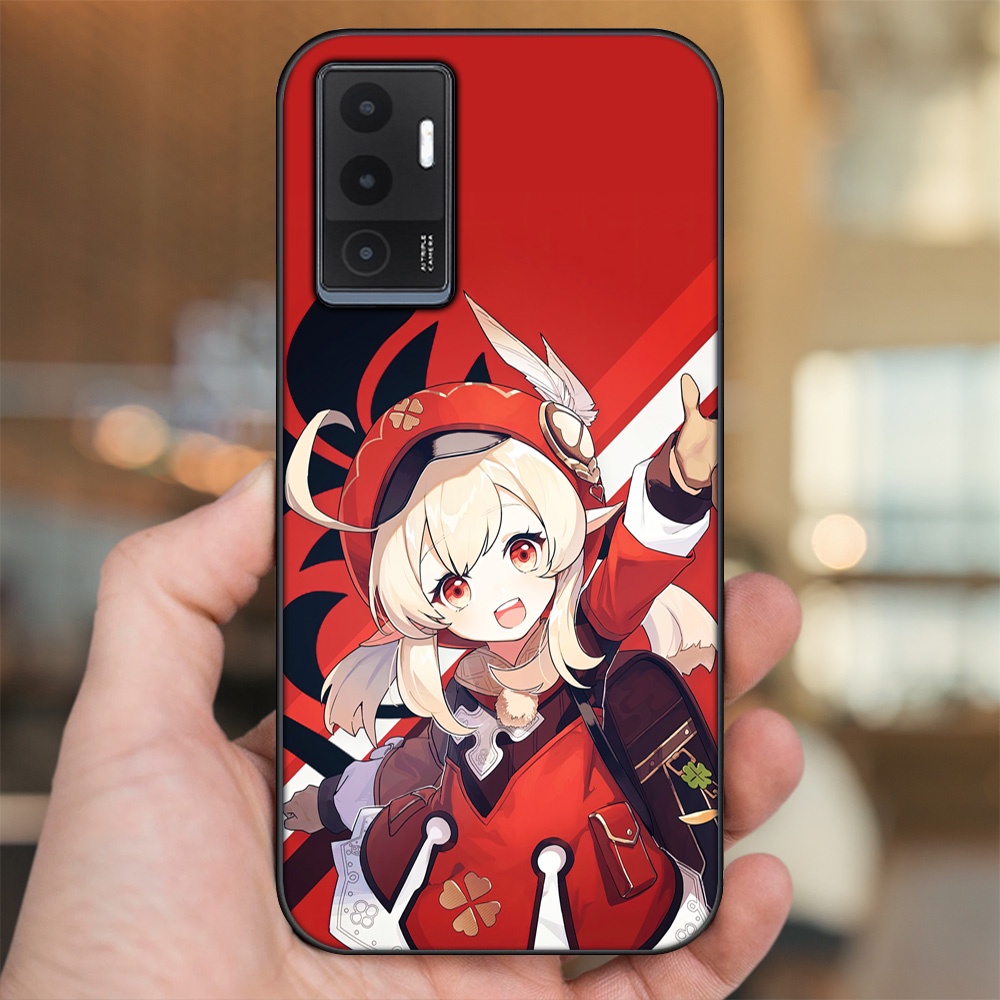 Ốp lưng Vivo V23e viền đen in hình Klee Genshin Impact