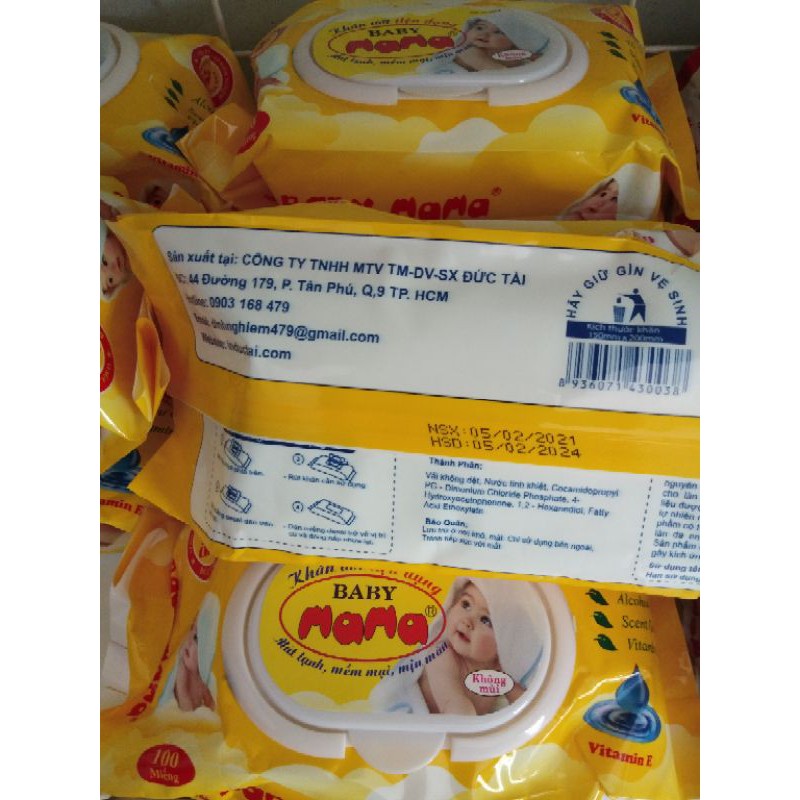 Khăn ướt BABY MAMA  100 TỜ