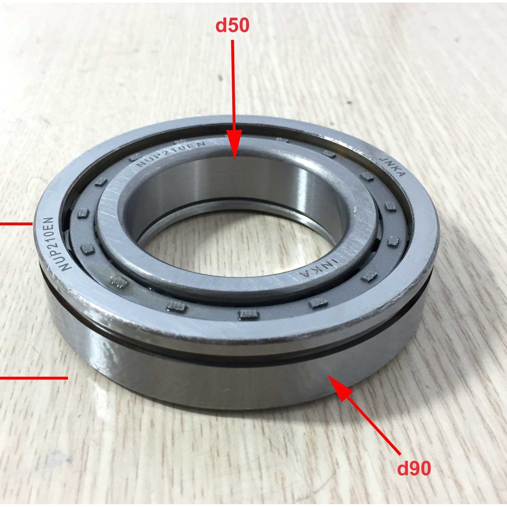 Vòng bi (bạc đạn) NUP210EN/192210E (kích thước d50*d90*b20, bi đũa, rãnh phanh )