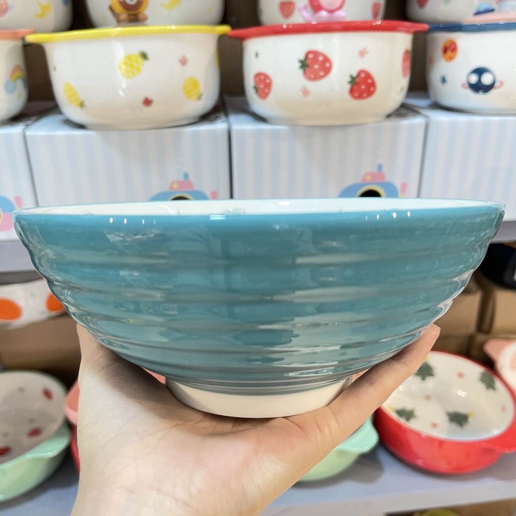 Bát đĩa gốm sứ decor trang trí đồ ăn sét voi xanh 16món cực kỳ đẹp