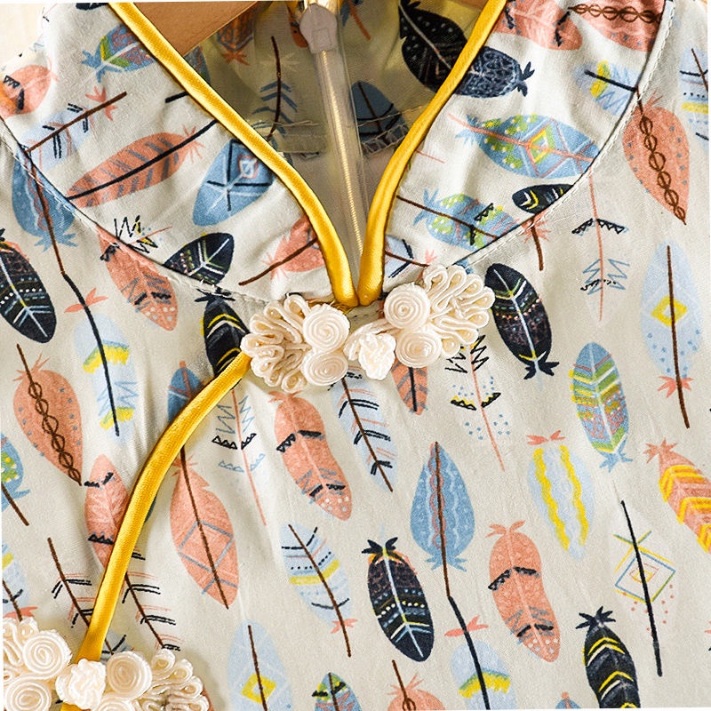 Đầm Sườn Xám Phong Cách Trung Hoa Thời Trang Mùa Hè Mới Dành Cho Bé Gái 2022 80-150