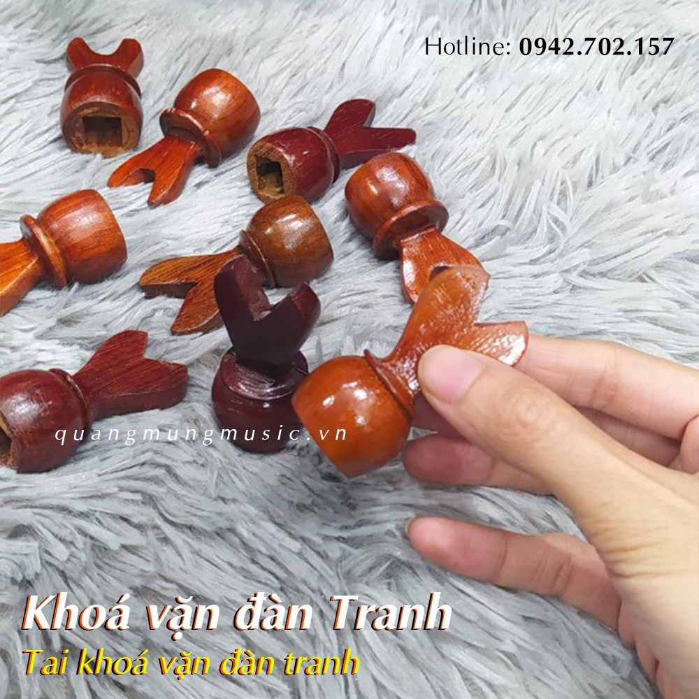 Khoá đàn Tranh - Khoá lên dây bằng gỗ - Êm Tay - Bảo Vệ chốt Đàn