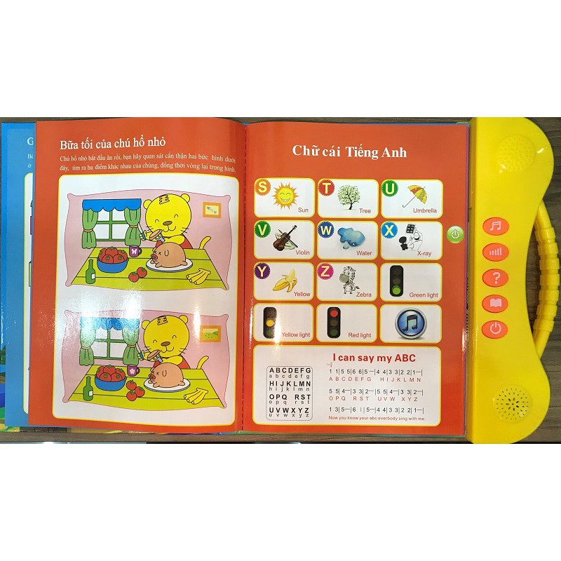 Sách thông minh, sách nói song ngữ điện tử cho bé Giúp Trẻ Học Tốt Tiếng Anh và bảng viết từ tự xóa thông minh
