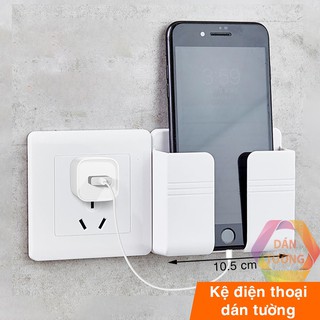 Khay để  điều khiển xẻ rãnh - Kệ điện thoại dán tường đã năng, với miếng dán tường chắc chắn