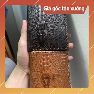 VÍ ĐỨNG NAM ♥️FREESHIP♥️ DA CÁ SẤU THẬT ( 100 % ảnh thật, da thật )