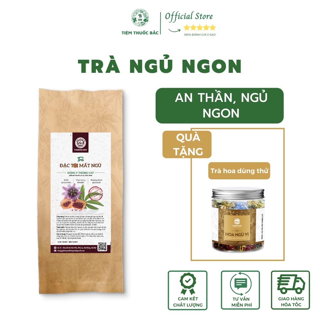 Trà ngủ ngon an thần, trà ngủ ngon cải thiện mất ngủ giúp thanh lọc cơ thể - Trà túi lọc ngủ ngon Thông Cát HCM