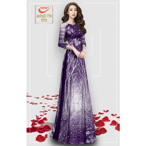 Vải áo dài in 3D đẹp - độc - lạ - hợp xu hướng - đủ màu MS88