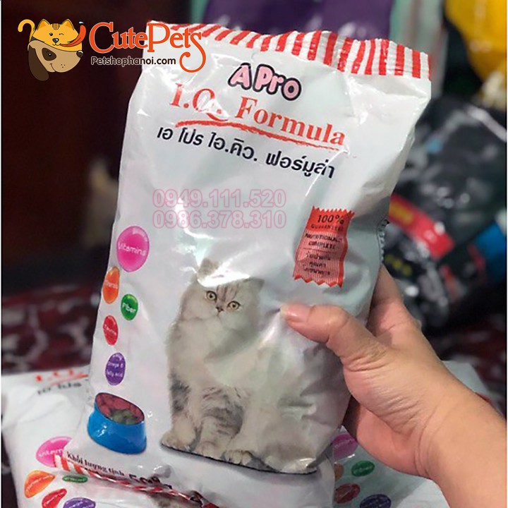 Thức ăn cho mèo Apro IQ Formula 500g hạt cho mèo giá rẻ bổ sung vitamin rau củ - CutePets