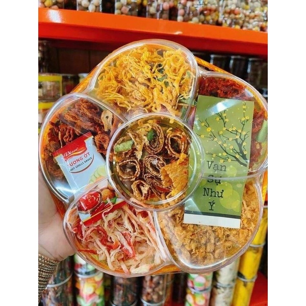 [TẾT] Set khô lục vị hộp hoa mai - 550g | BigBuy360 - bigbuy360.vn