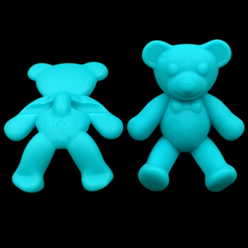 Bộ 2 Hạt Nhựa Hình Gấu 33x30mm Nhiều Màu Sắc