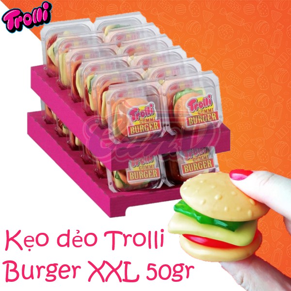 [Mã 156FMCGSALE hoàn 8% đơn 500K] Kẹo dẻo Trolli Burger XXL 50gr