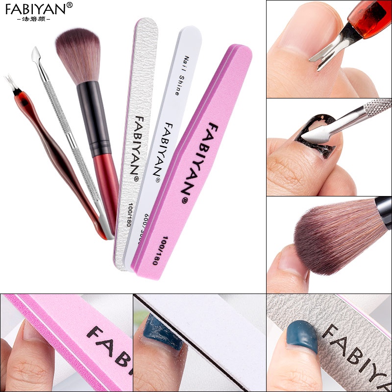 Bộ dụng cụ làm móng tay/đồ dũa móng đẩy /da chết kéo cắt/cây đẩy da chết FABIYAN