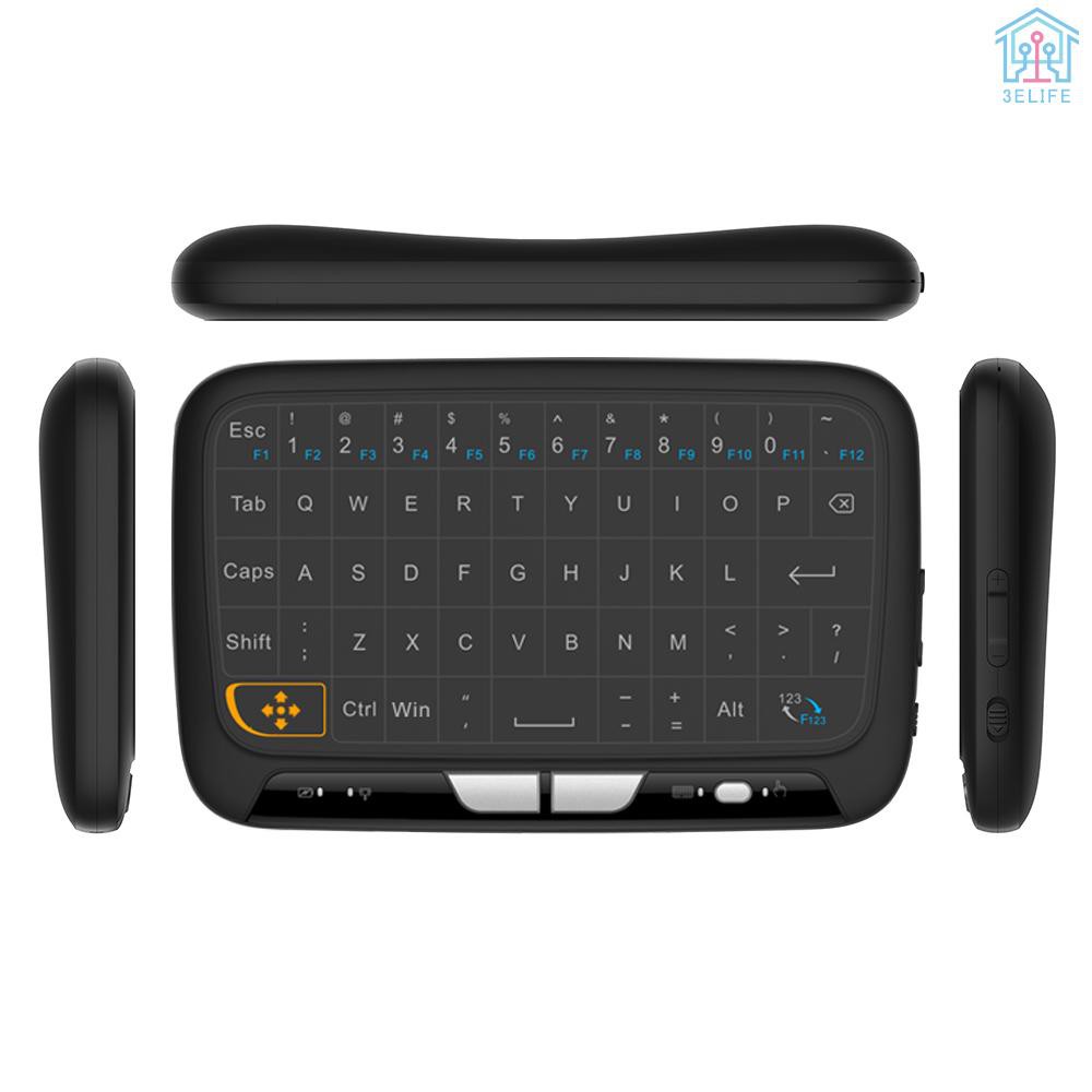 【E&amp;V】H18 2.4GHz Wireless Keyboard Full Touchpad Remote Control Keyboard Mouse Mode with Large Touch Pad Vibration Feedback for Smart TV Android TV Bo