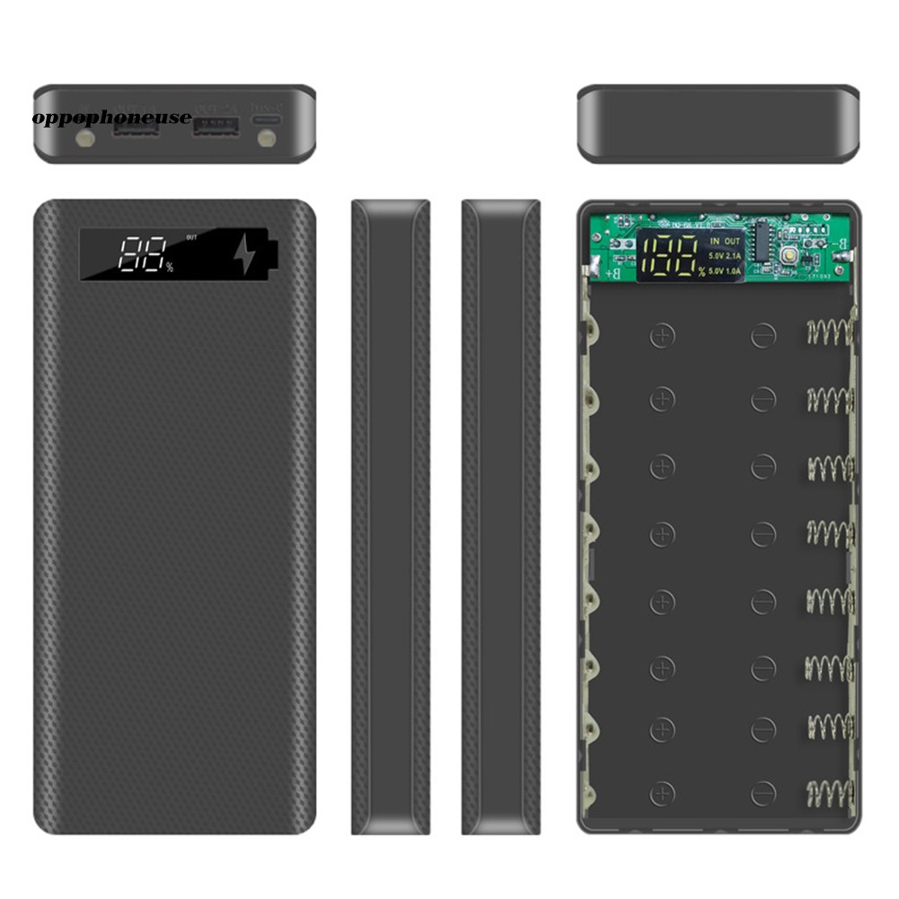 Vỏ Pin Sạc Dự Phòng Micro USB Type-C Dùng Với Pin 18650 Chất Lượng Cao