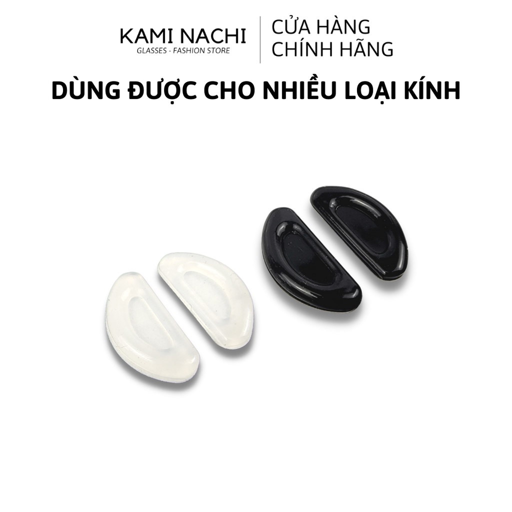 Bộ 2 miếng đệm mũi silicon có mặt dán keo cho mắt kính KAMI NACHI