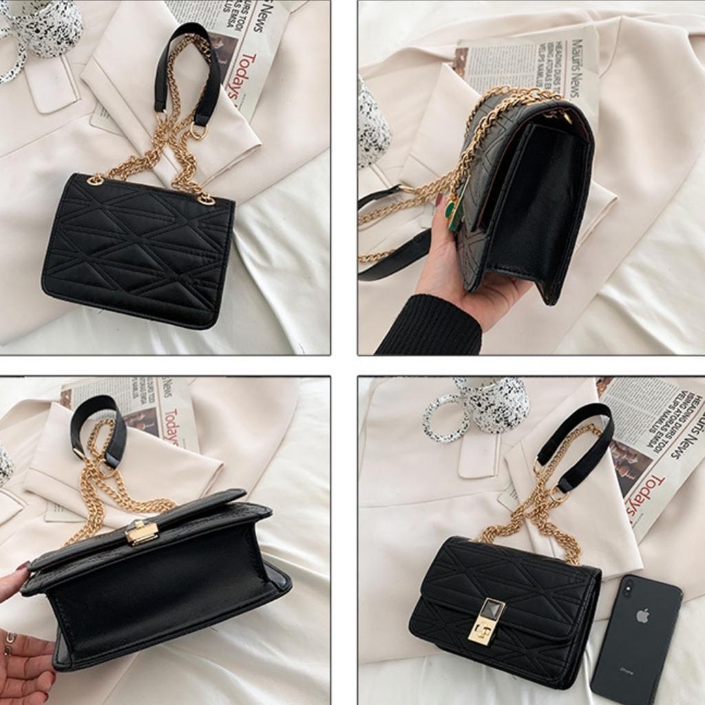 Túi Xách Nữ Đeo Chéo Da Cao Cấp Dây Xích Quảng Châu  HARA Túi Xách