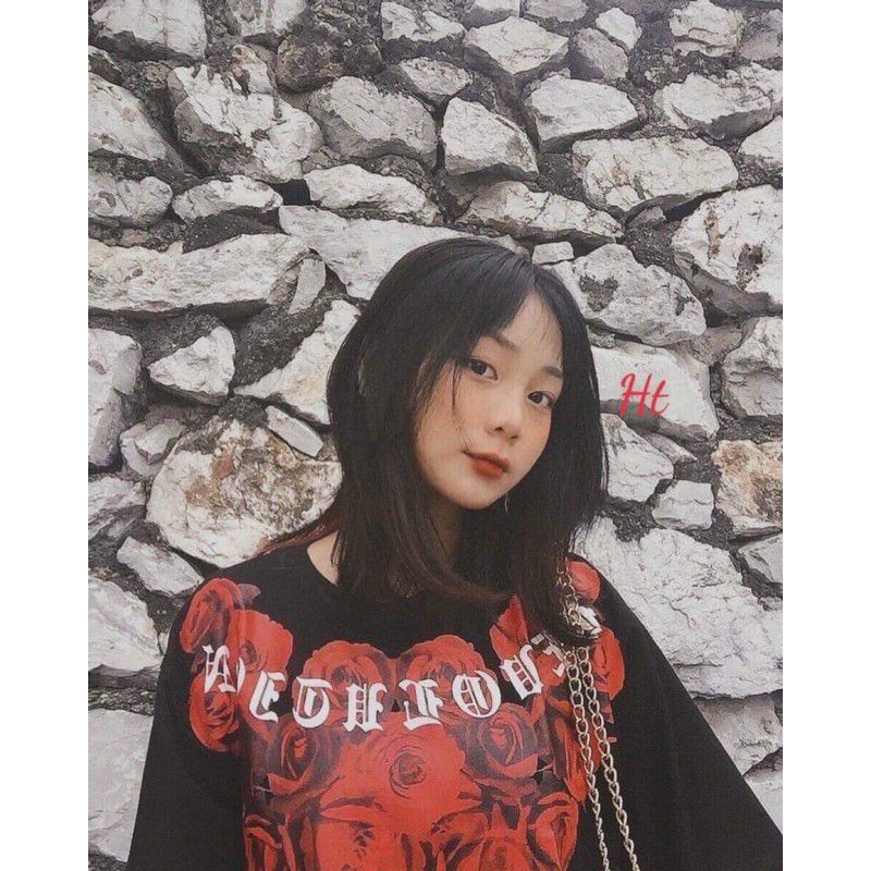 ⚡Áo thun nam nữ unisex Hoa hồng ⚡Phông tay lỡ form thụng mặc đôi ,nhóm cực chất