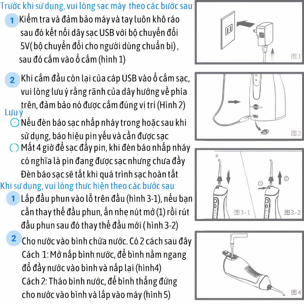 Máy Tăm Nước Prooral 5025 (nâng cấp của Prooral 5002) chính hãng, cam kết bảo hành, thời gian bảo hành không quá 7 ngày