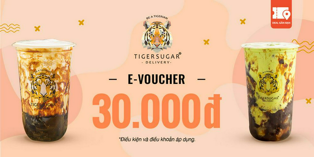 E-Voucher Tiger Sugar Delivery trị giá 30.000đ