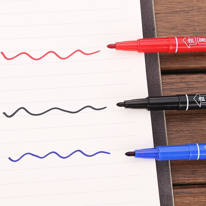 Bút viết bảng trắng không xóa được 2 đầu nhỏ và to