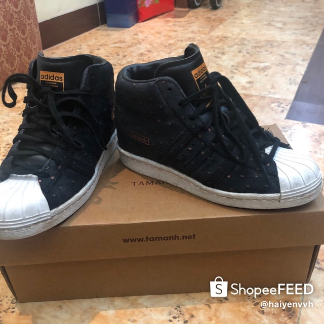 Thanh lý giày sneaker độn đế Adidas auth size 36