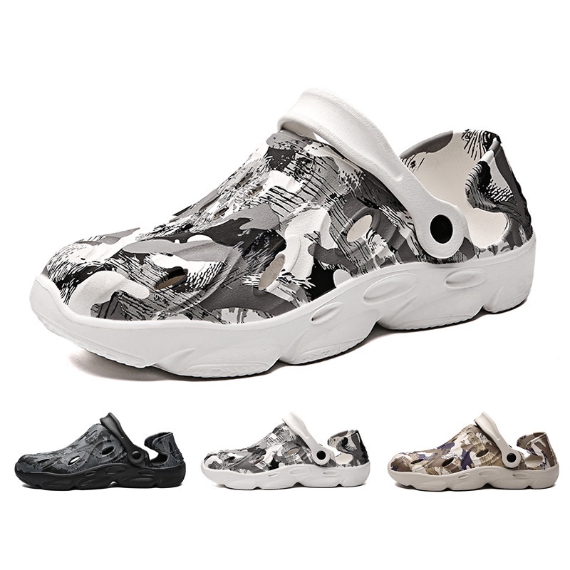 Xăng đan Đi Biển Mùa Hè Thoải Mái Chống Thấm Nước Họa Tiết Rằn Ri Kích Thước 40-47 Cho Nam Giới # 13