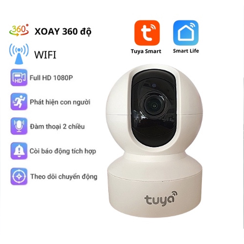 Camera Wifi  Tuya - smart life 2.0Mpx Tuya - smart life 1080 FULLHD Xoay Theo Chuyển Động Đàm Thoại 2 Chiều