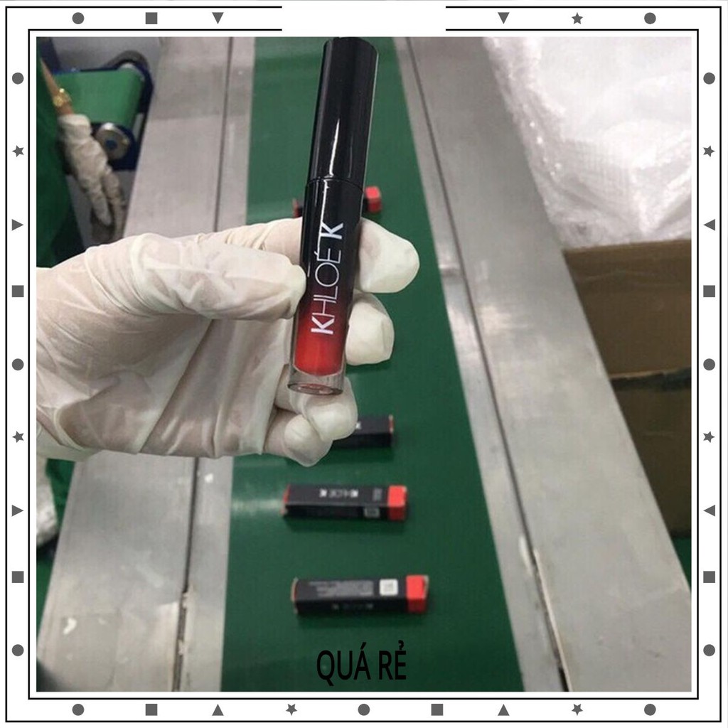 Combo 2 Son Dưỡng dạng kem Cao Cấp Khloe K Màu Đỏ Cam WarasaShop