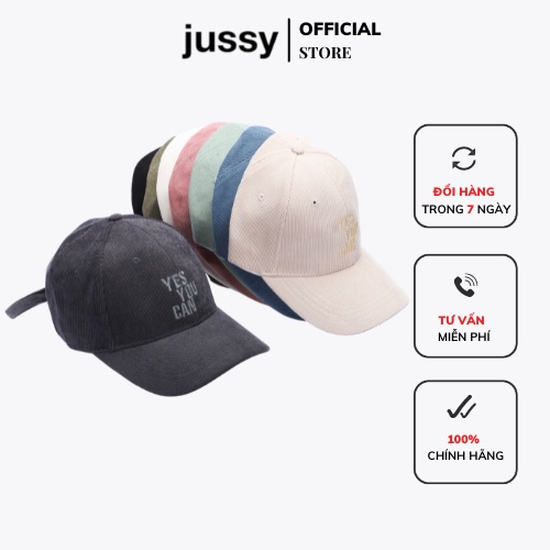 Mũ Lưỡi Trai Nam Nữ Thời Trang Jussy Nón Lưỡi Trai Yes You Can Chất Vải Nhung Gân Dày Form Nón Unisex Nhiều Màu Hot
