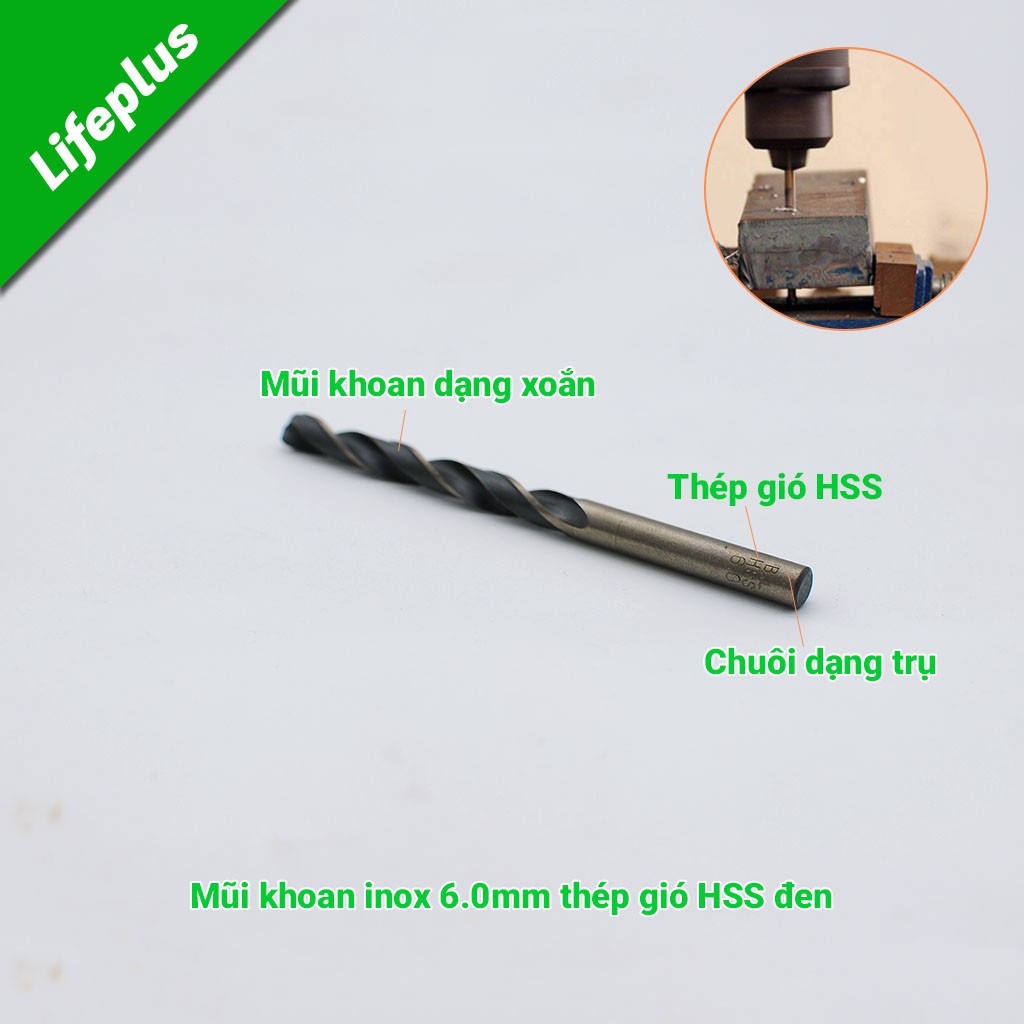 Bộ 13 mũi khoan inox 1.5mm - 6.5mm thép gió HSS Berrylion