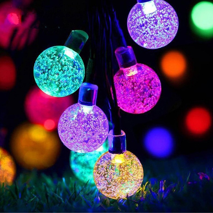 Đèn led dây trang trí nhà cửa nhiều màu trang trí sân vườn cây cảnh bóng tròn pha lê