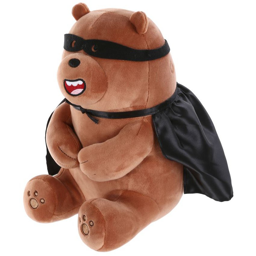 Gấu bông We Bare Bears Chúng tôi đơn giản là gấu - Gấu Xám Grizzly cosplay Halloween chính hãng Miniso