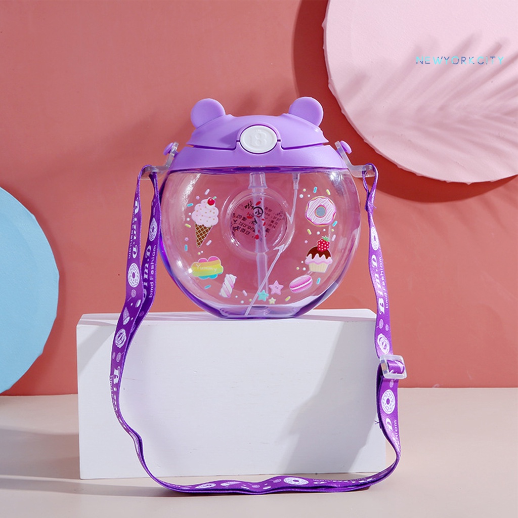 Bình Nước Bằng Silicone Nhựa Không BPA Chống Tràn Dành Cho Trẻ Em