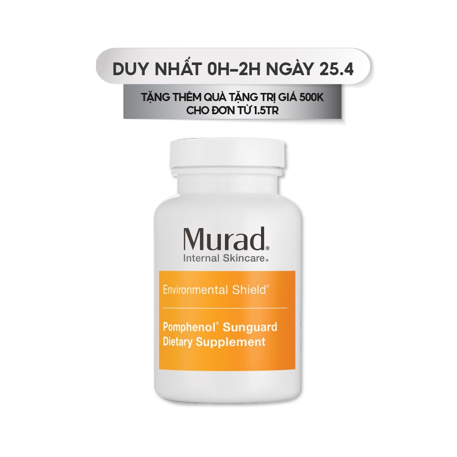 [Mã COSLUX05 giảm 120K]Viên uống chống nắng nội sinh Murad POMPHENOL SUNGUARD DIETARY SUPPLEMENT